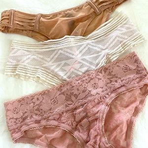 Victoria’s Secret set of 3 panties in neutrals
